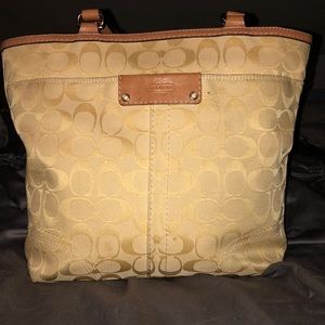 tan coach purse